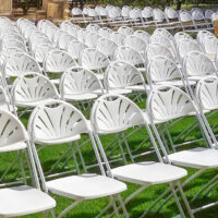 white PVC chairs